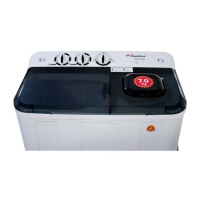 Machine à Laver Semi-Automatique - Binatone  - 7Kg Lavage + 5Kg Essorage - BWM-070B + 06Mois Garantie