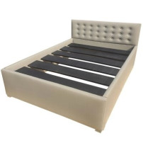 Lit Moderne EPHINO 3 PLACES En Cuir Gris Avec La Mouse Partout-LIT-3GE