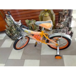 Vélo pour Enfant 4-6ans-Orange- roue stabilisateur