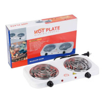 Plaque électrique HOT PLATE 02 foyers 2000W-Blanc