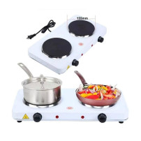 Plaque électrique HOT PLATE 02 foyers 2000W-Blanc