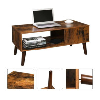 Table Basse - UB-76 - Table basse Evie avec rangement - Marron