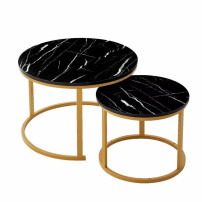 Table basse noire 2 pièces